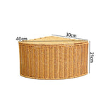 panier rangement tressé marron clair rustique poignées intégrées grande capacité organisation maison livres magazines