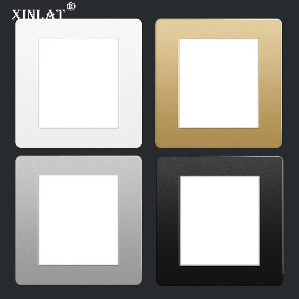 plaque lumière led moderne blanc or gris noir 6500k 90mm 86mm fixations