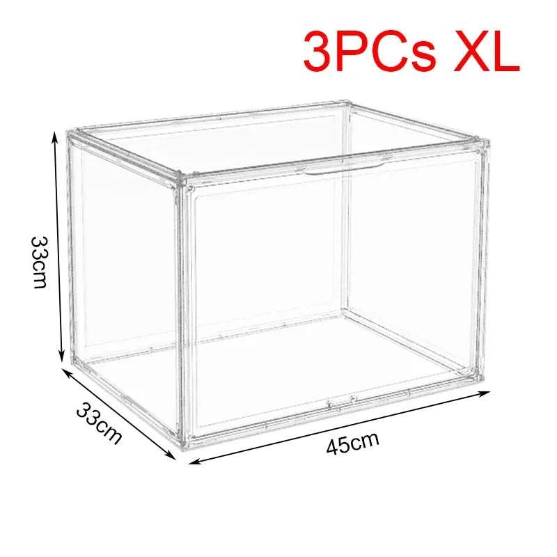 boîtes rangement transparentes acrylique grandes capacités figurines jouets makeup organisation moderne minimalistes