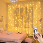 rideau lumineux led blanc chaud blanc froid multicolore points lumineux moderne télécommande câble usb
