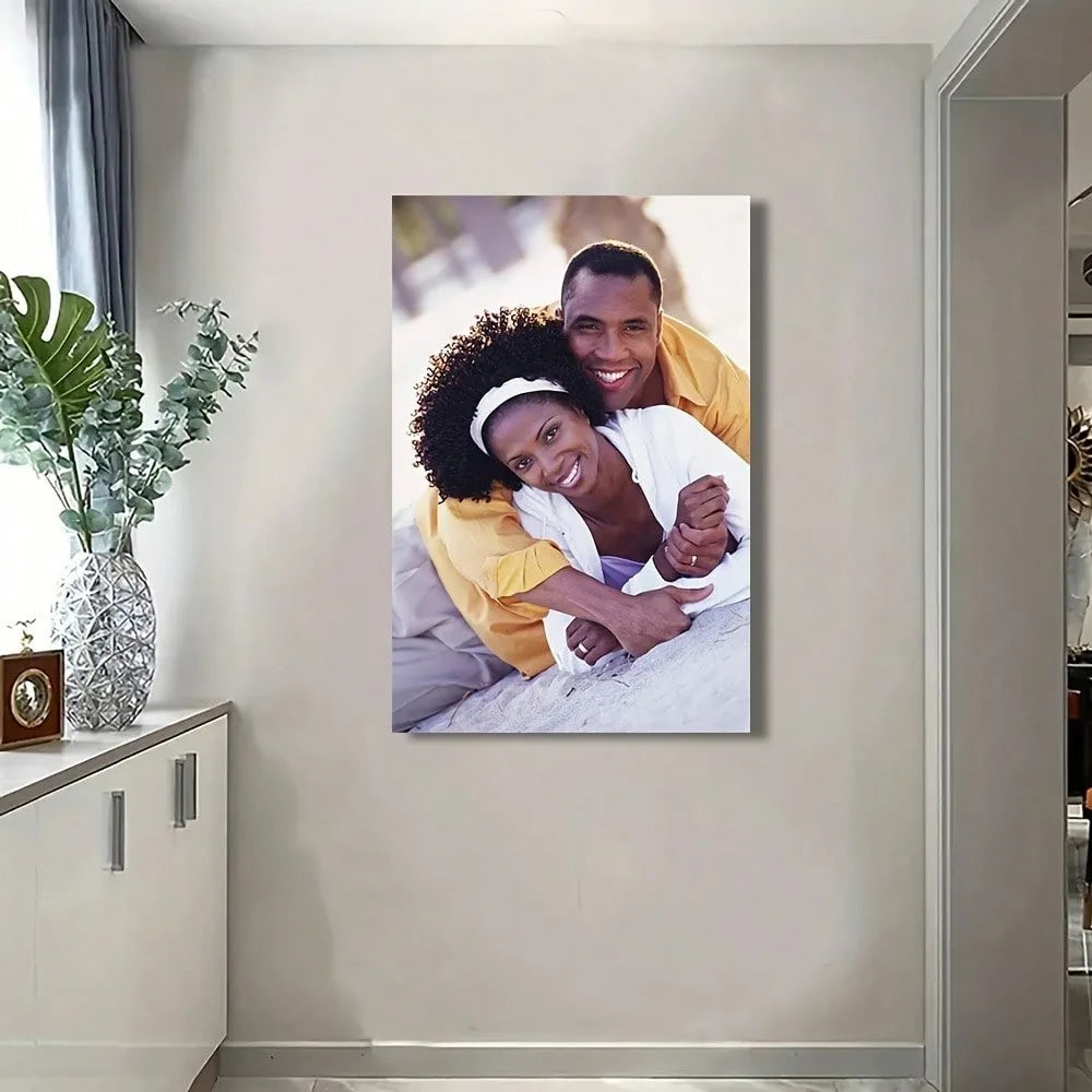 impressions toile personnalisables portraits floraux modernes souriants muraux événements familiaux anniversaires