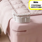 fixateur drap lit blanc gris moderne minimaliste adhésif maison lit sécurité pièces