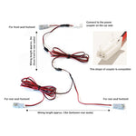 éclairage ambiant led connecteur adhésif moderne gris clair câbles 12v kit voiture
