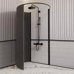 rideau douche moderne gris rose rayures opaques 80x200cm 120x200cm 180x200cm 220x200cm