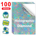 papier autocollant vinyle transparent holographique argenté moderne imprimante jet d'encre 100 feuilles a4 étanche
