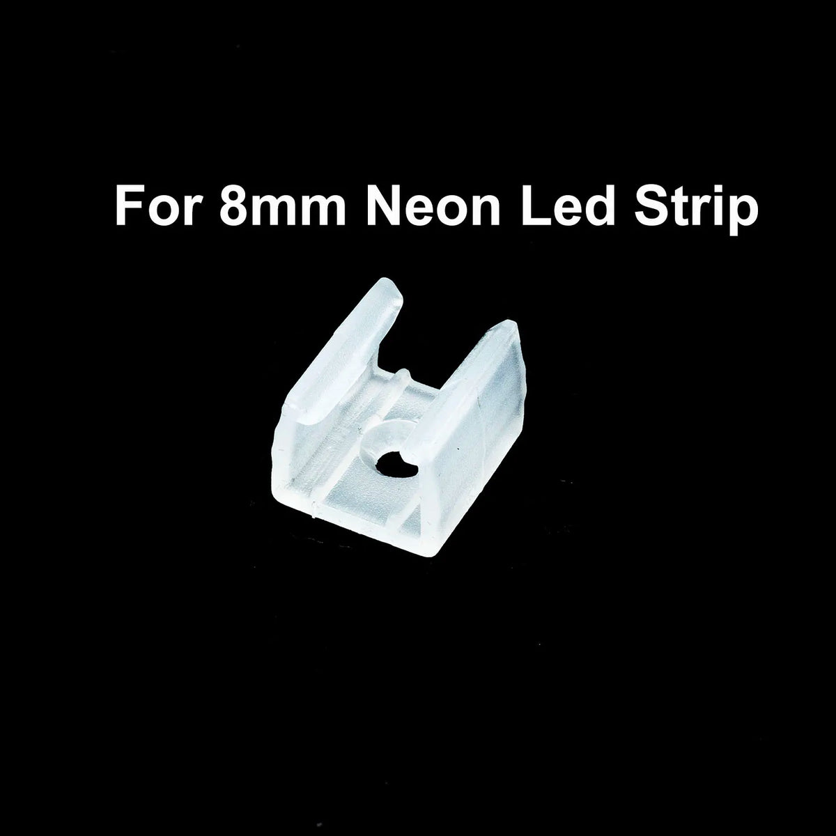 clips fixations rubans led transparent rose fentes centrales 6mm 8mm 12mm 15mm