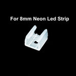 clips fixations rubans led transparent rose fentes centrales 6mm 8mm 12mm 15mm