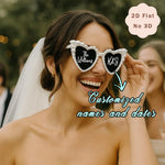 stickers photo personnalisés mariage coeurs modernes noirs blancs 18+