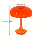 lampe table led orange moderne touch control rechargeable usb couleurs réglables chambre decoration