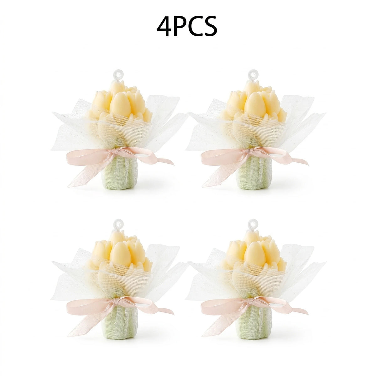 bougie parfumée tulipes relief rouge jaune rose blanc cire soja aromathérapie décoration romantique