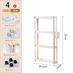 étagère mobile blanche trois plateaux moderne roulettes cuisine porte réfrigérateur