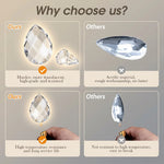 lampe suspendue dorée cristal brillantes élégante transparente chambre salle manger