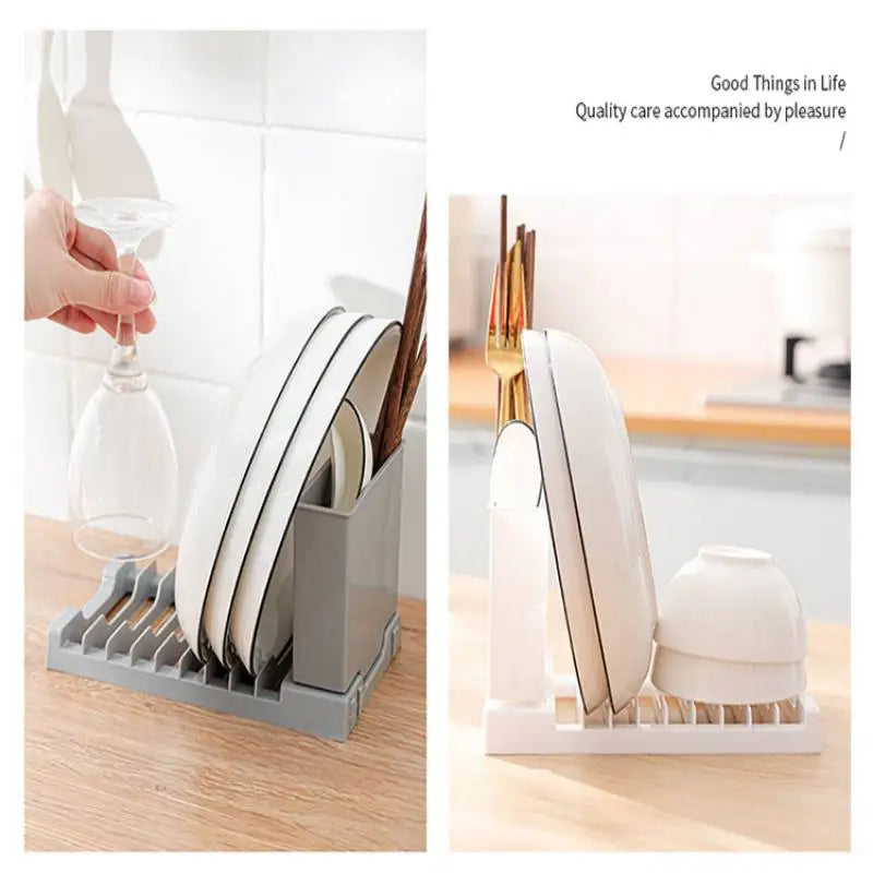 range assiettes pliable multifonction moderne ustensils porte couverts évier blanc gris noir decoration cuisine