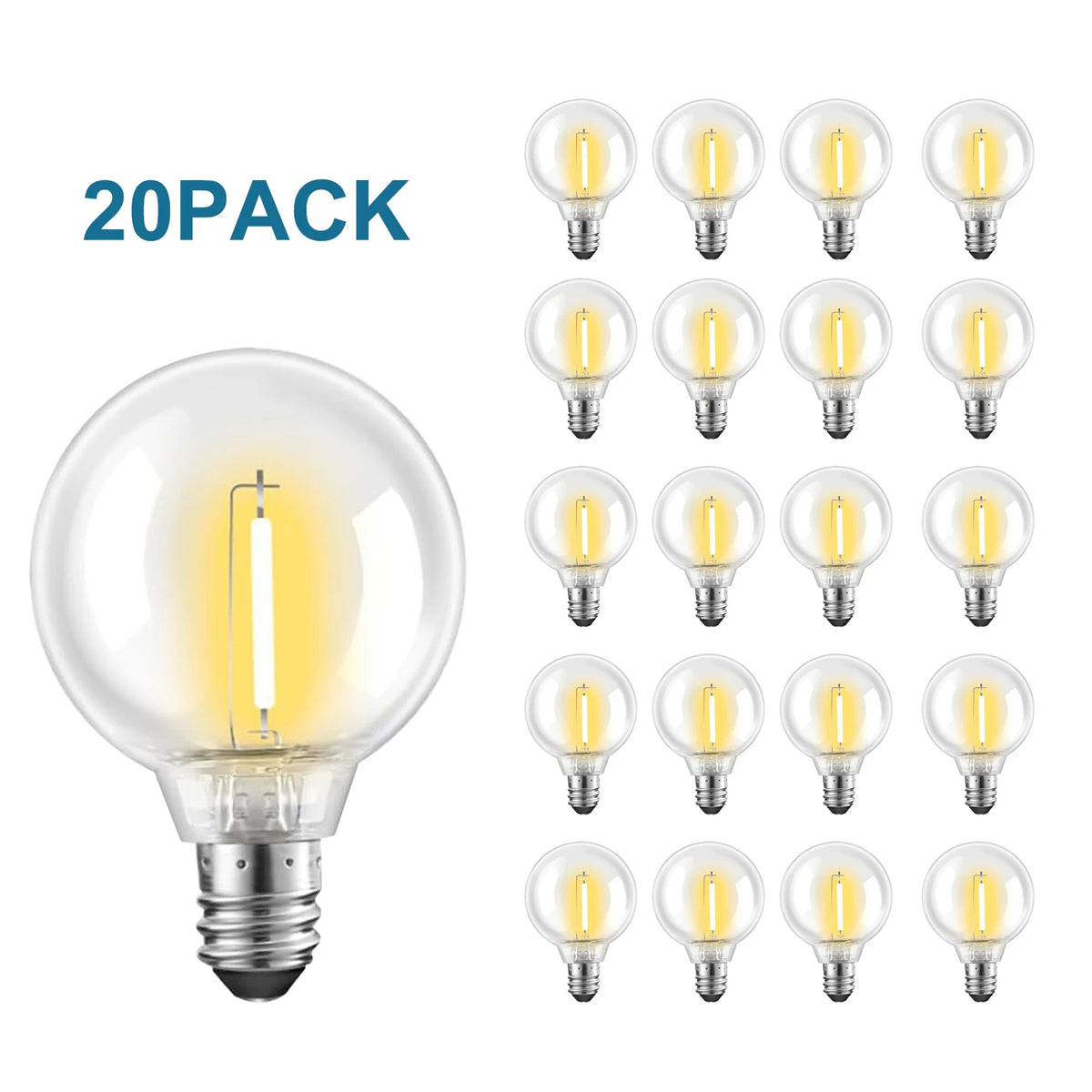 ampoules led filament doré blanc chaud vintage 20pcs e12 étanches 110v 220v 24v 5v