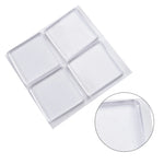protecteurs porte adhésifs transparents légerement opaques pratiques minimalistes set silicone
