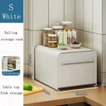 boîte métal blanc moderne boîte gâteaux couvercle poignée compartiments rangement cosmétiquesmédicamentsépices