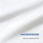 rideau douche moderne fleurs blanches bleu clair polyester texturé respectueux environnement suspension