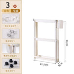 étagère mobile blanche trois plateaux moderne roulettes cuisine porte réfrigérateur