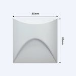 applique murale led sensorielle noir blanc gris contemporaine fixée mur vis câble interrupteur