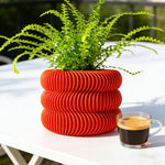 cache pot moderne rayures horizontales plante décoration maison plastique biodégradable écologique