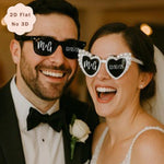 stickers photo personnalisés mariage coeurs modernes noirs blancs 18+