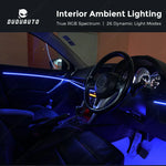 ruban lumineux ambiance intérieure voiture noir moderne 26 modes éclairage dynamique