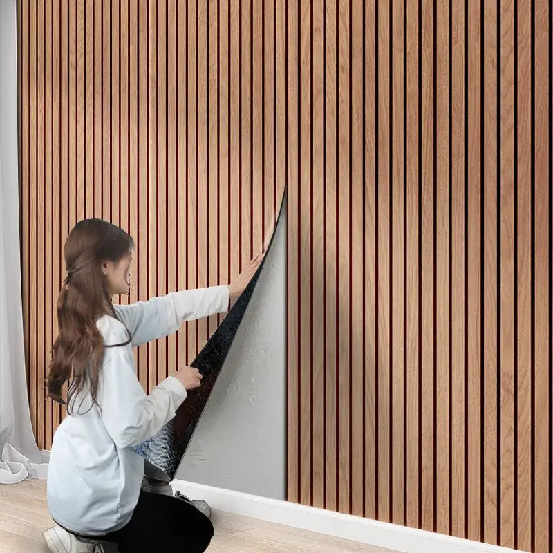 autocollants muraux 3d décollables moderne résistants l'eau l'humidité beige noir lignes verticales