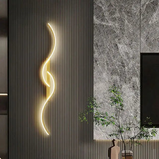 applique murale led minimaliste moderne ondulée gris marron chambre salon