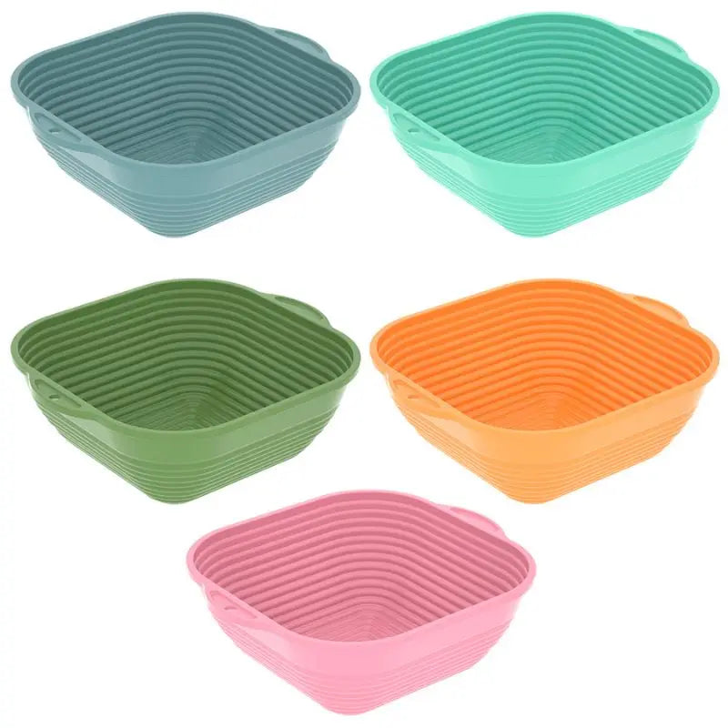 caissettes cuisine silicone couleurs vert clair orange rayures horizontales moderne poignées