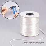 corde nylon noire tissée 100 yards corde blanche lisse utilitaire moderne 1.5mm