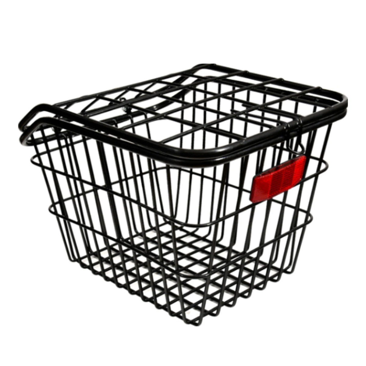 panier vélo noir maille métallique clips fixation poignée durable universel extérieur moderne