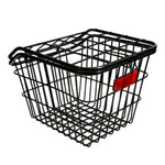 panier vélo noir maille métallique clips fixation poignée durable universel extérieur moderne