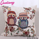 coussin décoratif beige imprimé oiseaux mignons moderne textile maison chambre salon confortable