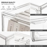 boîtes rangement transparentes modernes minimalistes livres cd magazines figurines decoration 45cm 60cm xl xxl
