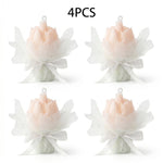 bougie parfumée tulipes relief rouge jaune rose blanc cire soja aromathérapie décoration romantique