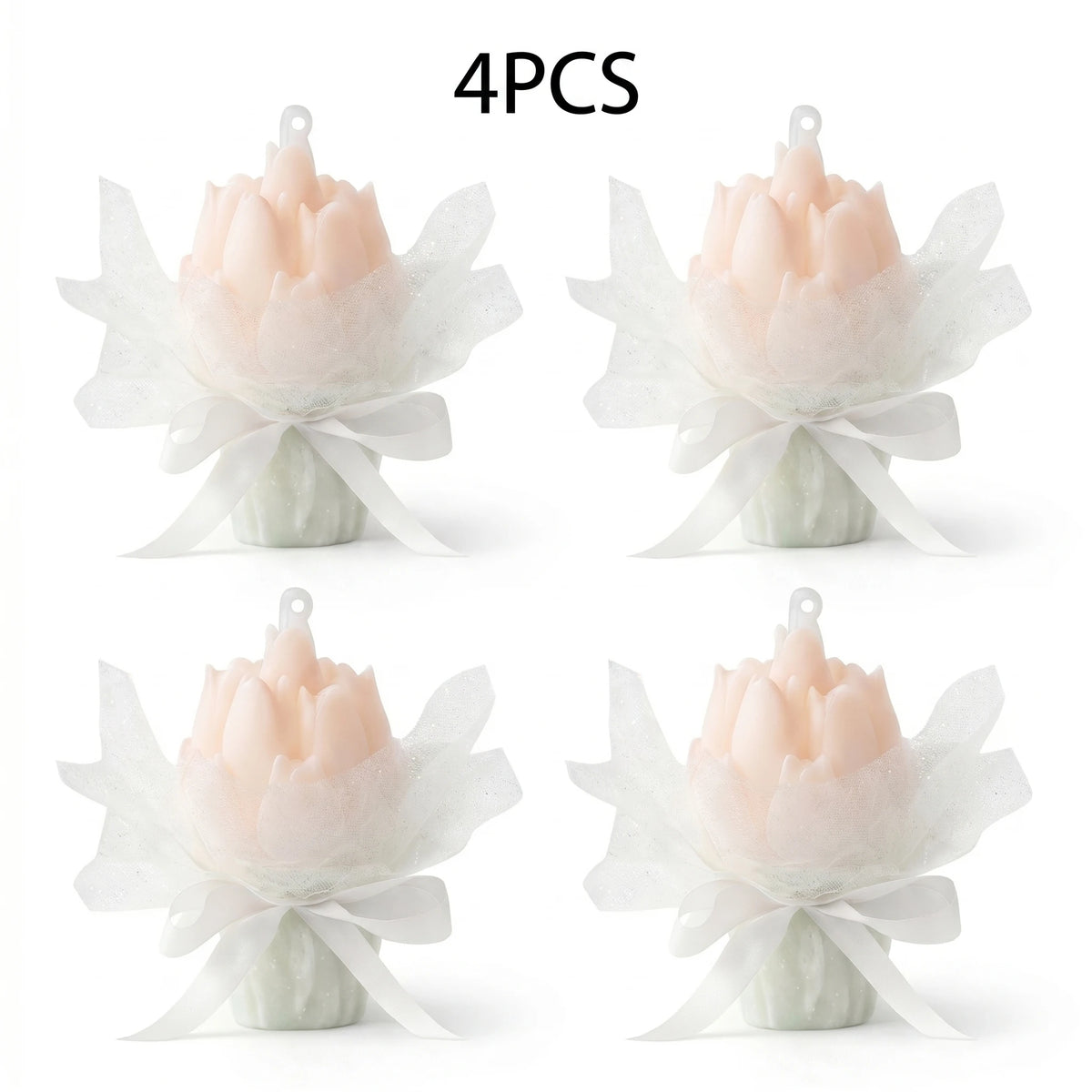 bougie parfumée tulipes relief rouge jaune rose blanc cire soja aromathérapie décoration romantique