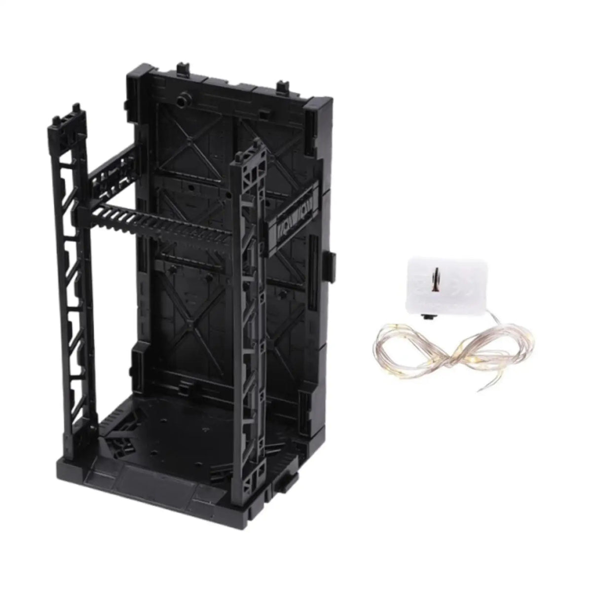 support d'exposition modulaire figurines noires clips fixation socle robuste jouets