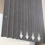 rideau douche pliable gris rayures moderne opale ceinture boucle aimantsétalement