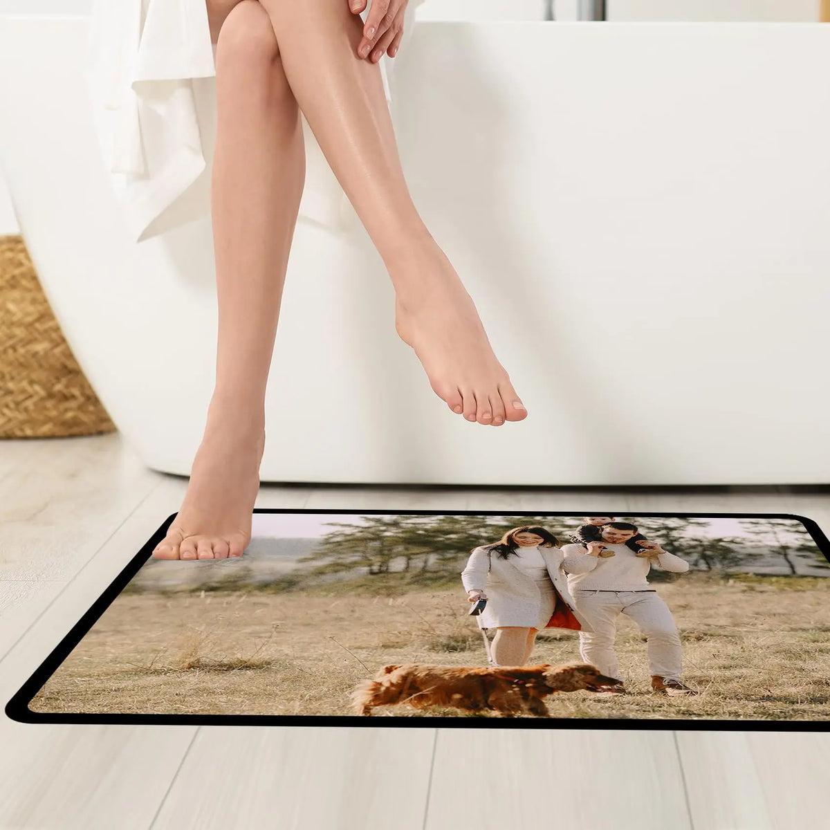 tapis sol antidérapant personnalisable imperméable résistant bactéries moderne multicolore floral