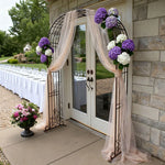 rideaux mariage tulle blanc rouge noir beige vert fleurs élégants clips inclusion bouquets arches