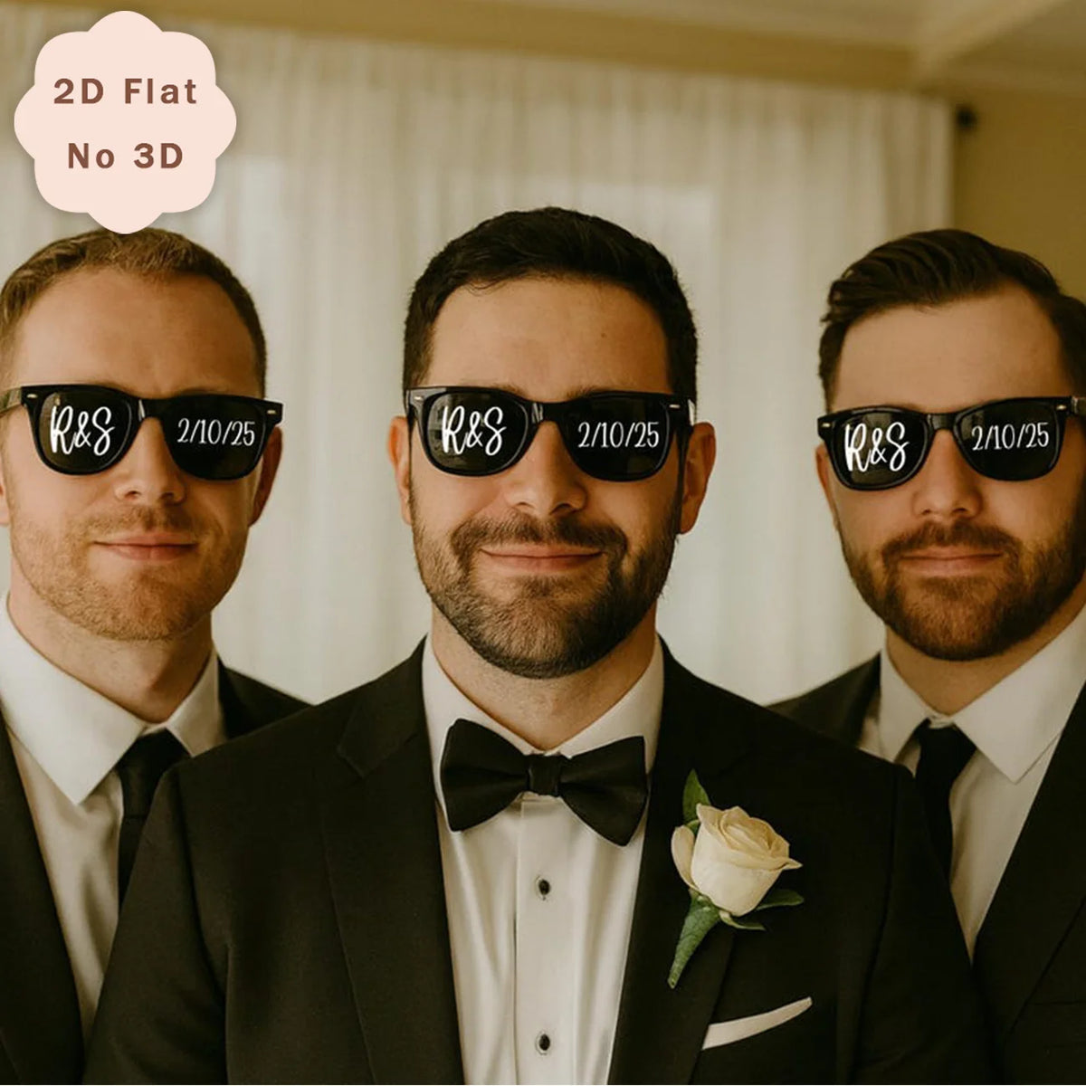 stickers photo personnalisés mariage coeurs modernes noirs blancs 18+