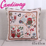 coussin décoratif beige imprimé oiseaux mignons moderne textile maison chambre salon confortable