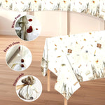 nappe table thème harry potter château livres lettres blanc beige doré imperméable usage uniqueextérieur