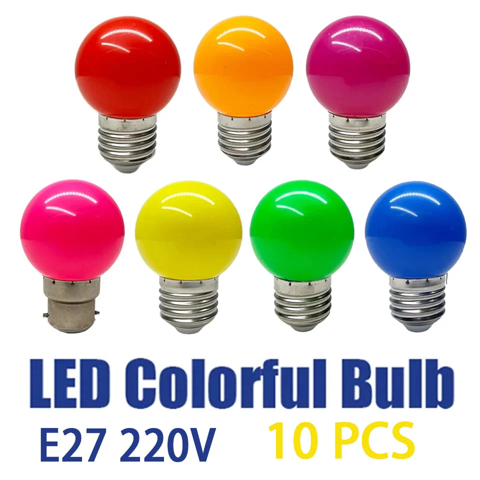 ampoules led colorées globe opalescent rouge orange rose jaune vert bleu moderne 120deg 50000h
