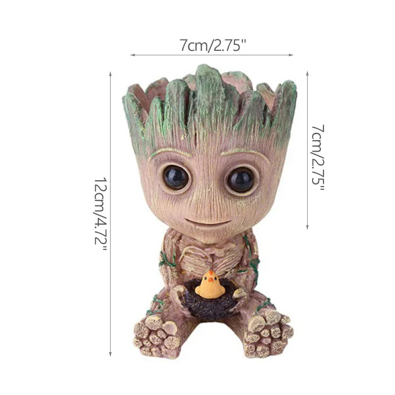 vase decoratif groot personnages marvel pot plante texturé oiseau miniature