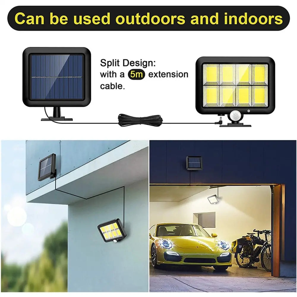 lampe solaire moderne panneau solaire led ip65 protection extérieure urgence jardin noir abs