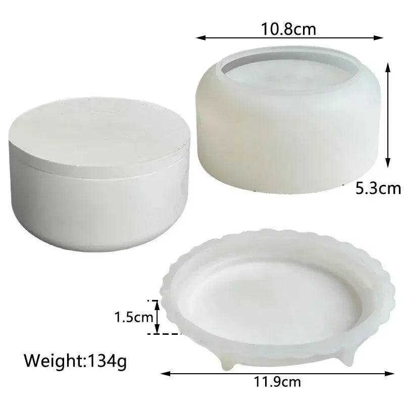 boîtes bijoux silicone blanc rayures verticales modernes couvercles