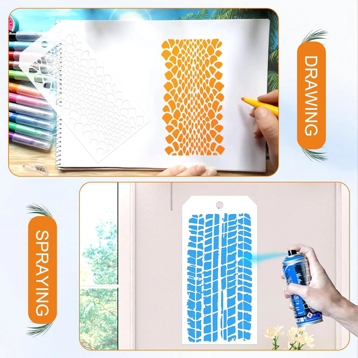 décoration murale étiquettes découpe blancs motifs géométriques modernes bricolage artisanat
