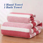 serviettes bain ultra douces super absorbantes séchage rapide rayures horizontales modernes gris blanc vert