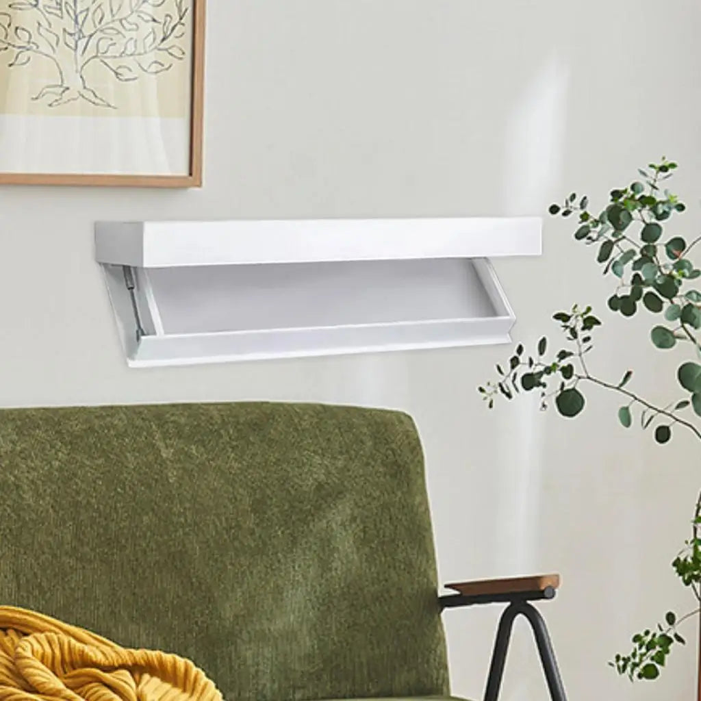 étagère murale bois moderne étagère flottante compartiment caché salon blanc noir vis fixations